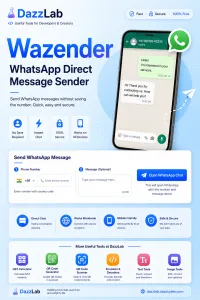 WaZender - WhatsApp Direct Message Sender | Send WhatsApp Message Without Saving Number